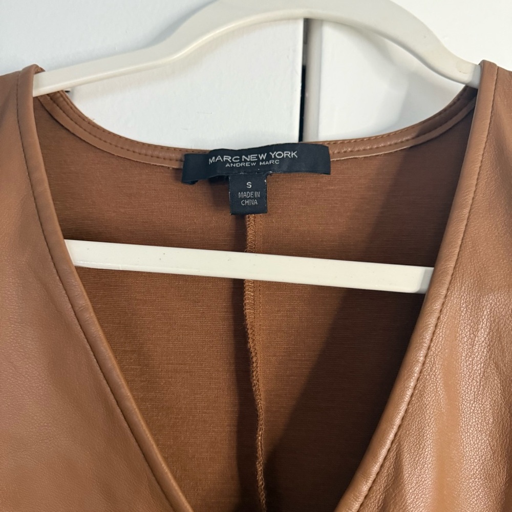 Marc New York Tan Leather top